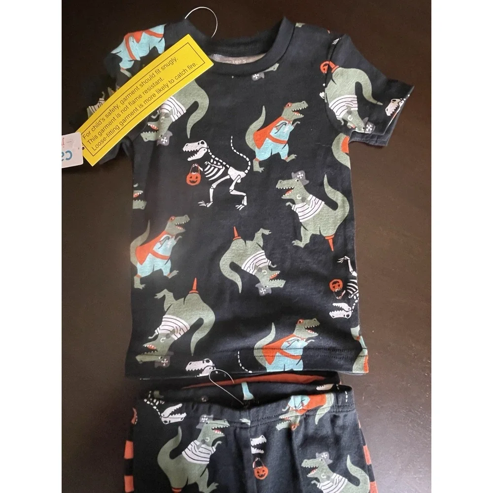 Carter's Baby Size 12 m Halloween T-Rex 4-Piece Pajama Set New with Tags
